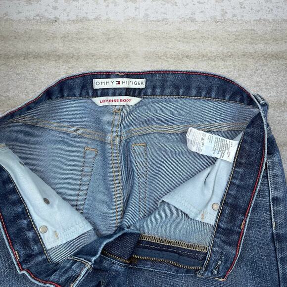 Vintage Y2K Tommy Hilfiger Jeans Womens 8 Low Rise Boot Cut Dark Wash Denim - Picture 4 of 4